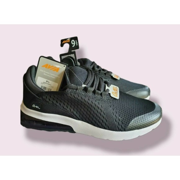 NWT Avia black mesh O2 sole/memory foam insole womens sneakers 9.5 - Picture 3 of 4